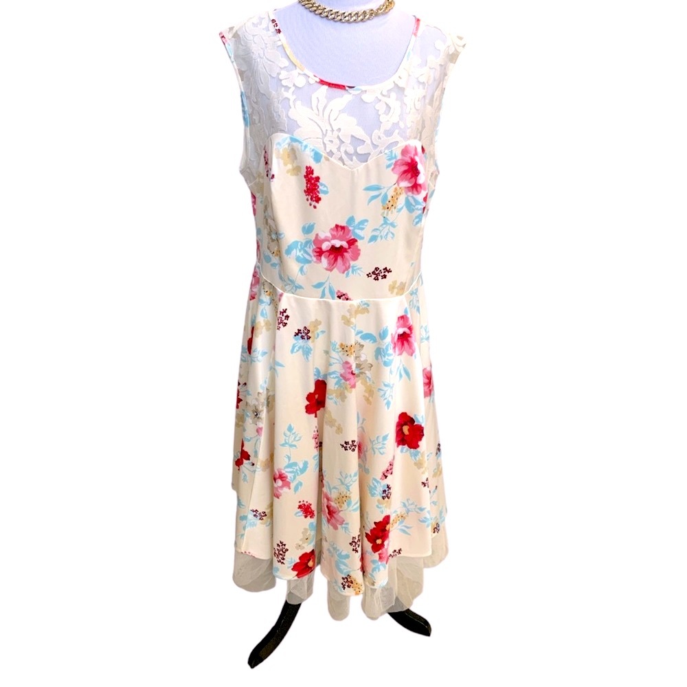 Torrid adorable floral fit & flare dress